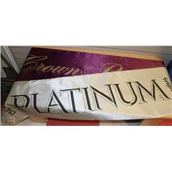 CROWN ROYAL LIQUOR BANNER WITH SEAGRAMS VODKA