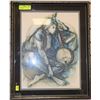 Image 1 : FRAMED & DOUBLE MATTED LADY PLAYING BANJO