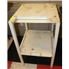 Image 1 : METAL PREP TABLE WITH 2  PULLOUT TRAYS 21"X23"X3'