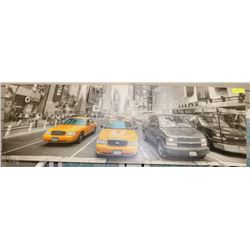 NYC YELLOW CABLE STRETCHED CANVAS ART -55" X 17.5"
