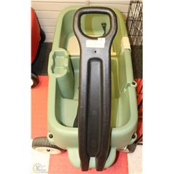 STEP 2 GREEN 2 SEATER WAGON WITH CUP HOLDERS
