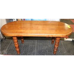 HANDMADE WOODEN OVAL COFFEE TABLE