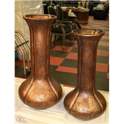 2 NEW  COPPER COLOR VASES