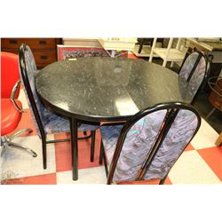 OVAL TABLE WITH 3 CHAIRS