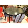 Image 1 : OVAL TABLE WITH 3 CHAIRS