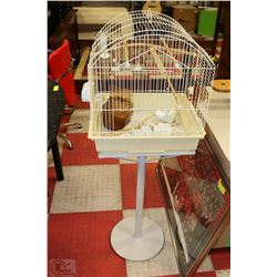 BIRD CAGE & ACCESSORIES WITH METAL STAND