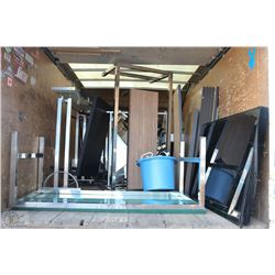 LARGE LOT OF DISPLAY FIXTURES GLASS/STANDS ETC