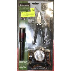 CAROLINA THREE PIECE CAMPING KNIFE & TOOL SET