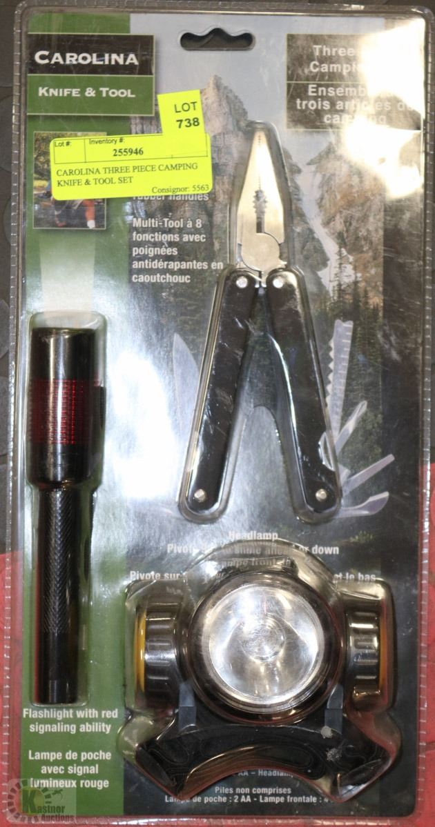 CAROLINA THREE PIECE CAMPING KNIFE & TOOL SET