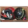 Image 1 : BOX WITH ASSORTED YOUTH /ADULT HELMETS INCL BIKE