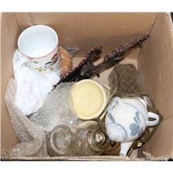 MISC BOX WITH FINGER LIGHT, CRYSTAL BOWL ,DECANTER