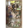 Image 1 : BRASS DISPLAY CASE FULL WITH TRINKETS,MURANO GLASS
