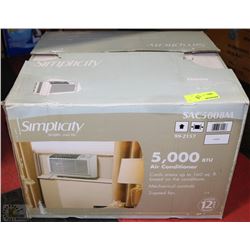 SIMPLICITY 5000 BTU WINDOW AIR CONDITIONER