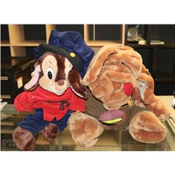 LARGE ORIGINAL WRINKLE DOG PUPPET AND ORIGINAL