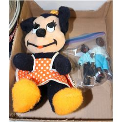 2 ANTIQUE BLACK AMERICANA FOLK ART RAG DOLLS AND