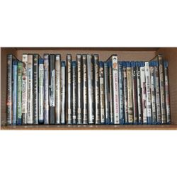 BIN FILLED WITH ASSORTED BLU-RAY & DVD MOVIES