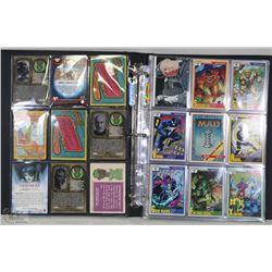 BINDER FILLED WITH ASSORTED COLLECTOR CARDS