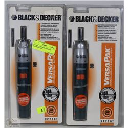2 BLACK & DECKER CORDLESS SCREWDRIVERS
