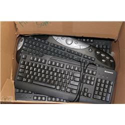 BOX OF LENOVO COMPUTER KEYBOARDS