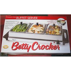 BETTY CROCKER STAINLESS STEEL BUFFET SERVER