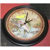 Image 1 : WALL CLOCK WITH RAINBOW TROUT DESIGN