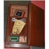 Image 1 : WOODEN BOX WITH VINTAGE ELECTRIC GAMES INCL