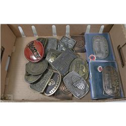 LOT OF 16 COLLECTIBLE MENS BELT BUCKLES