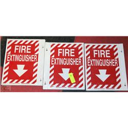 3 PKS OF FIRE EXTINGUISHER SIGNS