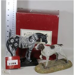HANDCRAFT DOG SCULPTURE /HAND PAINTED HORSE