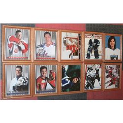 LOT OF 10 FRAMED HOCKEY PICTURES