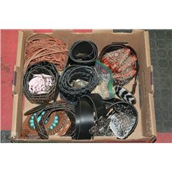LOT OF 13 VARIOUS WOMENS BELTS