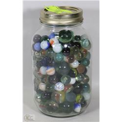 LARGE JAR OF MARBLES