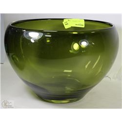 LARGE GREEN GLASS BOWL