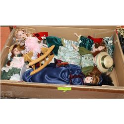 LOT OF 5 COLLECTIBLE PORCELAIN DOLLS