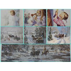 LOT OF 7 ASSORTED JARVIS AND ILLES PRINTS AS THEY