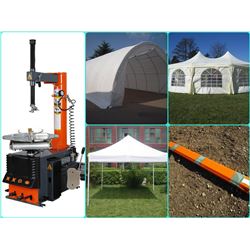 FEATURED STARTING 4PM PARTY TENTS TIRE CHANGERS ETC