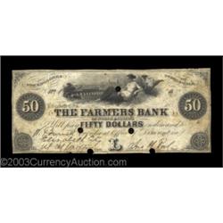 Elizabeth City, NC- The Farmers Bank of North Carolina $50 G52 Pennell 710An excessively rare note w