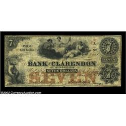 Fayetteville, NC- Bank of Clarendon $7 Nov. 1, 1855 G5a Pennell 470Another much nicer than average o