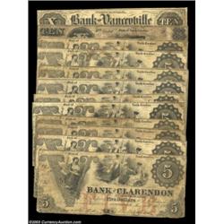North Carolina Obsolete Group Lot.Fayetteville, NC - Bank of Clarendon (10) $5 G2a all grading VG to