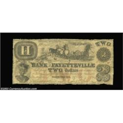 Fayetteville, NC- Bank of Fayetteville $2 Sept. 15, 1849 G4a Pennell 780Ex-Pennell collection, and c