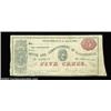 Image 1 : Fayetteville, NC- Corporation of Fayetteville 5¢ Aug. 1, 1865Unissued, and likely falsely signed. Ve
