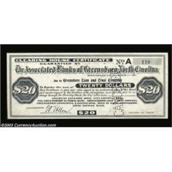 Greensboro, NC- Associated Banks of Greensboro (Greensboro Clearing House Association) $20 Nov. 7, 1