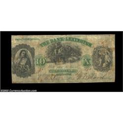 Lexington, NC- Bank of Lexington $10 Sept. 3, 1861 G8a Pennell 870Unlike the $5 Civil War Issue from
