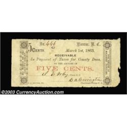 Monroe, NC- Union County 5¢ Mar. 1, 1863A nice piece, although not quite as high grade as others fro