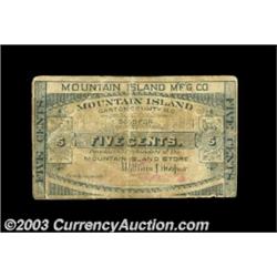 Mountain Island, NC- Mountain Island Manufacturing Co. 5¢A great piece of scrip from this totally ob