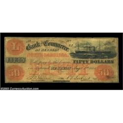 Newbern, NC- Bank of Commerce $50 Aug. 1, 1860 S5a Pennell 535SPA spurious issue, made easy to disce