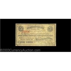 Ore Knob, NC- Ore Knob Copper Company 5¢ Jan. 1, 1878Well circulated but intact Very Good, and just