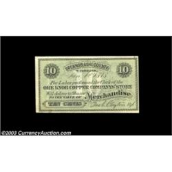 Ore Knob, NC- Ore Knob Copper Company 10¢ Jan. 1, 1878A high grade example which uses the small form