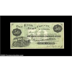Ore Knob, NC- Ore Knob Copper Company 50¢ Jan. 1, 1878Last of this excessively rare trio, and also f