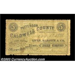 Patterson, NC- Gwyn, Harper & Co. 5¢ May 1, 1880The only note we know of that is extant from this me